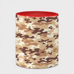 Кружка 3D Камуфляж армия, цвет: 3D-белый + красный — фото 2