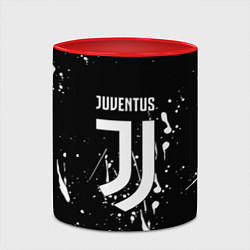 Кружка 3D Juventus брызги красок текстура, цвет: 3D-белый + красный — фото 2