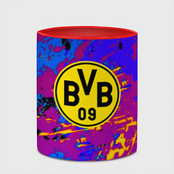 Кружка 3D Borussia абстрактные краски, цвет: 3D-белый + красный — фото 2