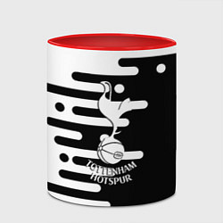 Кружка 3D Тоттенхэм Хотспур геометрия, цвет: 3D-белый + красный — фото 2