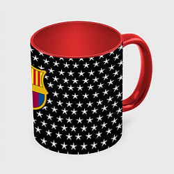 Кружка 3D Barcelona звезды, цвет: 3D-белый + красный