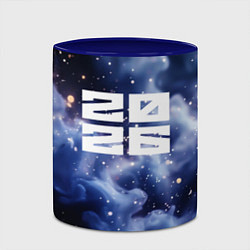 Кружка 3D 2026 синяя дымка с искрами, цвет: 3D-белый + синий — фото 2