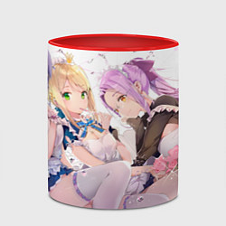 Кружка 3D Горничные Fate, цвет: 3D-белый + красный — фото 2