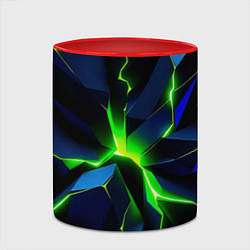 Кружка 3D Neon green glow, цвет: 3D-белый + красный — фото 2