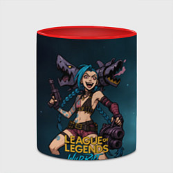 Кружка 3D League of Legends Jinx, цвет: 3D-белый + красный — фото 2
