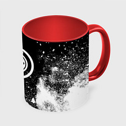 Кружка 3D Inter белый всплеск краско, цвет: 3D-белый + красный