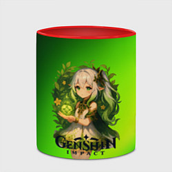 Кружка 3D Нахида Genshin Impact, цвет: 3D-белый + красный — фото 2