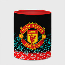 Кружка 3D Манчестер Юнайтед ниндзя паттерн, цвет: 3D-белый + красный — фото 2