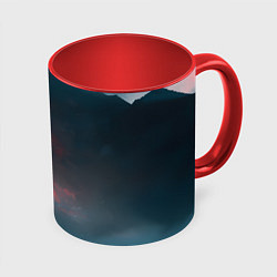 Кружка 3D Всадник в тумане, цвет: 3D-белый + красный
