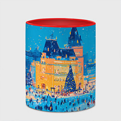 Кружка 3D Московские новогодние каникулы, цвет: 3D-белый + красный — фото 2