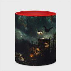 Кружка 3D Ночь тыкв и теней, цвет: 3D-белый + красный — фото 2