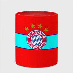 Кружка 3D Бавария Мюнхен полосы линии, цвет: 3D-белый + красный — фото 2