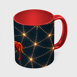 Кружка 3D Объемная геометрическая лошадка 2026, цвет: 3D-белый + красный