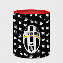 Кружка 3D Ювентус ласточки паттерн, цвет: 3D-белый + красный — фото 2