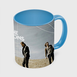 Кружка 3D Imagine Dragons: Boys, цвет: 3D-белый + небесно-голубой