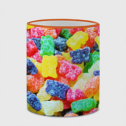 Кружка 3D Мармеладные мишки, цвет: 3D-оранжевый кант — фото 2