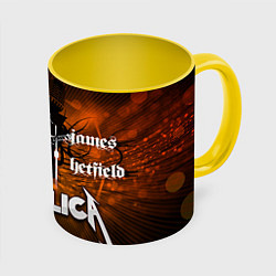 Кружка 3D Metallica: James Hetfield, цвет: 3D-белый + желтый