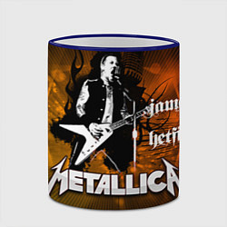 Кружка 3D Metallica: James Hetfield, цвет: 3D-синий кант — фото 2