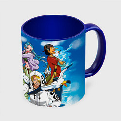 Кружка 3D One Piece, цвет: 3D-белый + синий