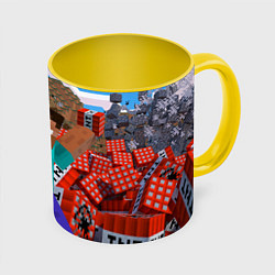 Кружка 3D Minecraft Man, цвет: 3D-белый + желтый