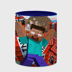 Кружка 3D Minecraft Man, цвет: 3D-белый + синий — фото 2