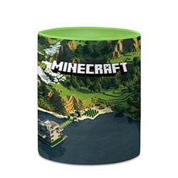 Кружка 3D Minecraft Location, цвет: 3D-белый + светло-зеленый — фото 2