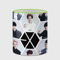 Кружка 3D EXO Boys, цвет: 3D-светло-зеленый кант — фото 2