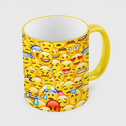 Кружка 3D Emoji, цвет: 3D-желтый кант