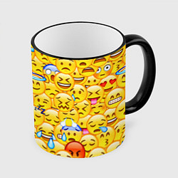 Кружка 3D Emoji, цвет: 3D-черный кант