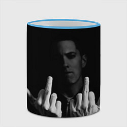 Кружка 3D Eminem Fuck, цвет: 3D-небесно-голубой кант — фото 2