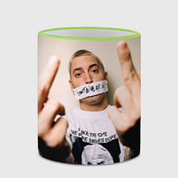 Кружка 3D Eminem: I am Rap, цвет: 3D-светло-зеленый кант — фото 2