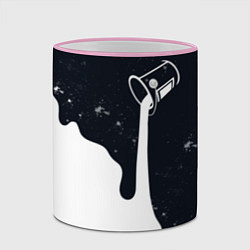 Кружка 3D Черно-белый, цвет: 3D-розовый кант — фото 2
