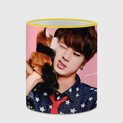 Кружка 3D BTS: Love Me, цвет: 3D-желтый кант — фото 2
