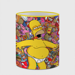 Кружка 3D Рай Гомера, цвет: 3D-желтый кант — фото 2