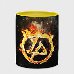 Кружка 3D Linkin Park: Burning the skies, цвет: 3D-белый + желтый — фото 2
