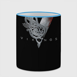 Кружка 3D Vikings Emblem, цвет: 3D-небесно-голубой кант — фото 2