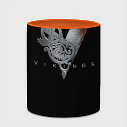 Кружка 3D Vikings Emblem, цвет: 3D-белый + оранжевый — фото 2