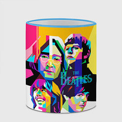 Кружка 3D The Beatles: Poly-art, цвет: 3D-небесно-голубой кант — фото 2