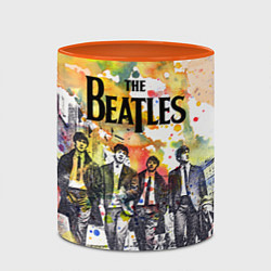 Кружка 3D The Beatles: Colour Spray, цвет: 3D-белый + оранжевый — фото 2