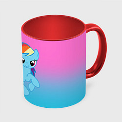 Кружка 3D My Little Pony, цвет: 3D-белый + красный