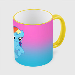 Кружка 3D My Little Pony, цвет: 3D-желтый кант