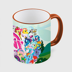 Кружка 3D My Little Pony, цвет: 3D-оранжевый кант
