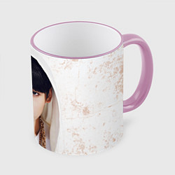 Кружка 3D Jeon Jung Kook, цвет: 3D-розовый кант