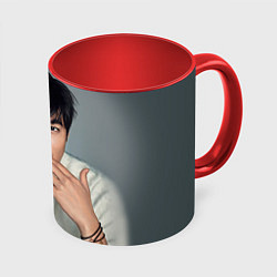 Кружка 3D Lee Min Ho, цвет: 3D-белый + красный