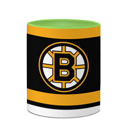 Кружка 3D Boston Bruins, цвет: 3D-белый + светло-зеленый — фото 2
