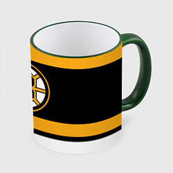 Кружка 3D Boston Bruins, цвет: 3D-зеленый кант