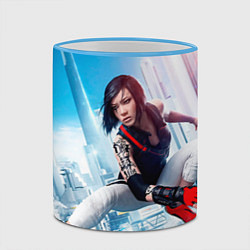 Кружка 3D Mirror`s edge, цвет: 3D-небесно-голубой кант — фото 2