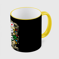 Кружка 3D Игры, цвет: 3D-желтый кант