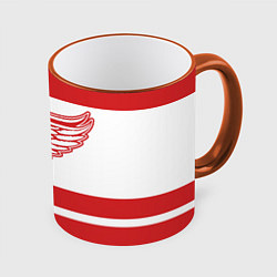 Кружка 3D Detroit Red Wings, цвет: 3D-оранжевый кант