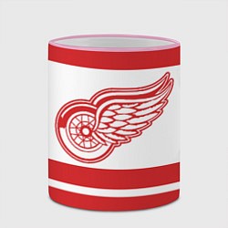 Кружка 3D Detroit Red Wings, цвет: 3D-розовый кант — фото 2